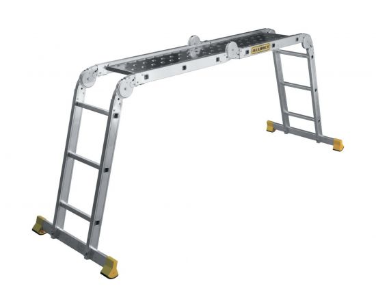 Лестница-трансформер 4х3 + стальная платформа Алюмет Т 433 SP – изображение 4