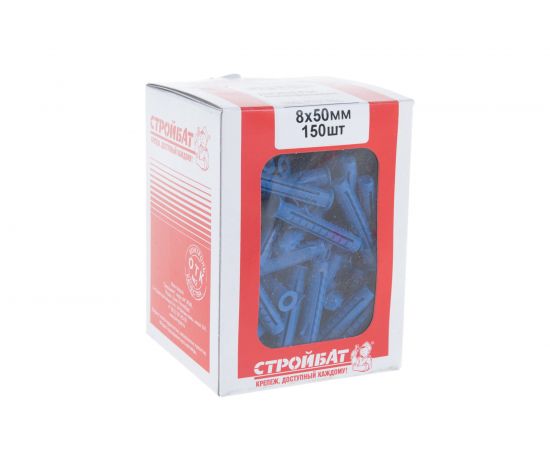 Полипропиленовый дюбель Стройбат 8x50 150 шт 041980 – изображение 5