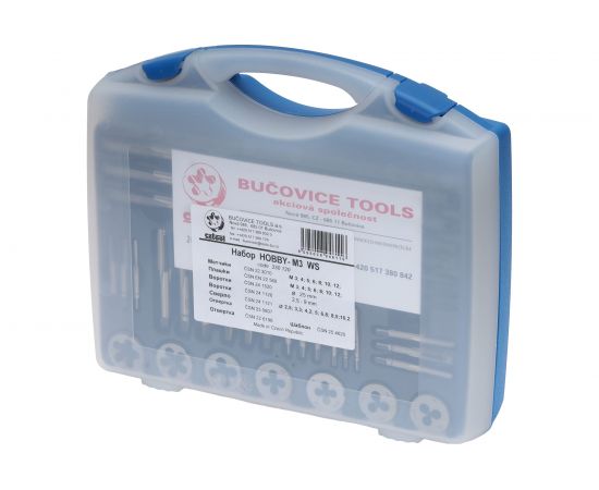 Резьбонарезной набор Bucovice Tools M 3, 39 предметов, М3-М12, в кейсе 330120 – изображение 6