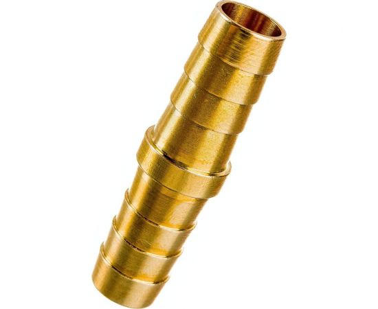 Переходник двухсторонний елочка 12 мм, латунь ECO AB-E12/E12 