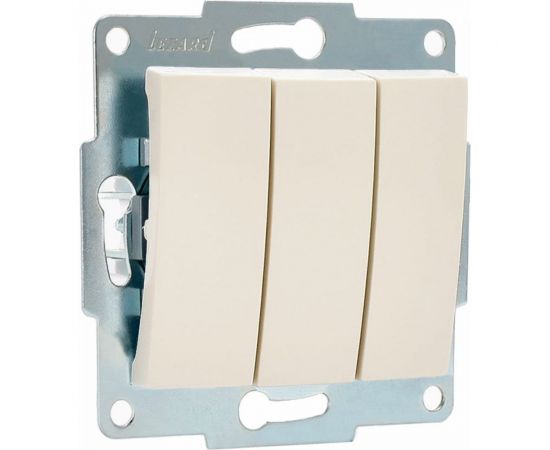 Тройной выключатель LEZARD KARINA крем 707-0388-109 