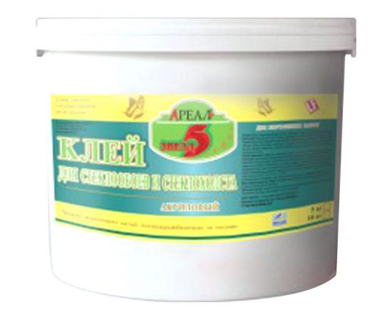 Клей для стеклообоев Ареал+ 5 звезд ведро 5 кг А-306 