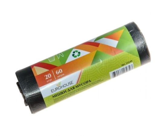 Мешки для мусора (20 шт; 60 л; 7 мкм; ПНД) EUROHOUSE 13149 