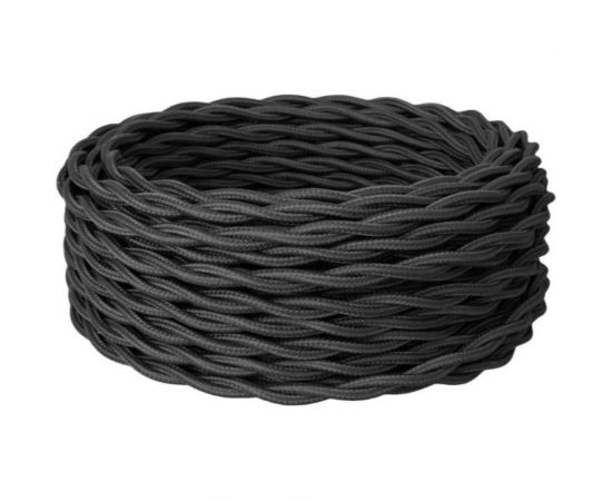 Силовой кабель Retro Electro ретро, 2х1,5, черный, длина бухты 50 2254751 