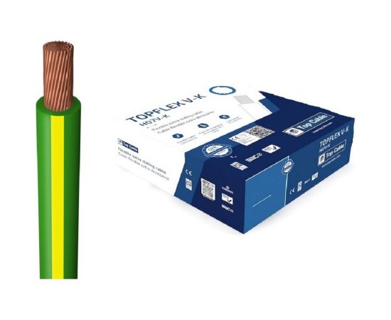 Монтажный гибкий провод Top Cable 1Х2,5 желто-зеленый TOPFLEX H07V-K 131V002MR100(100м) 