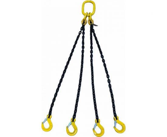 Цепной четырехветвевой строп ТРАСТ 4СЦ 6,7 т, 5000 мм (укоротители) 8 класс 4687201915645 