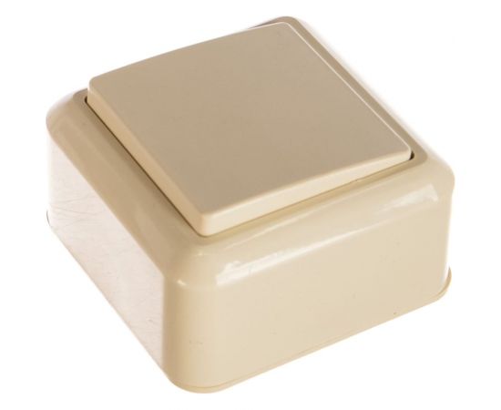 Переключатель Кунцево-Электро ОПТИМА открытой установки одноклавишный, 10А А610-385 с/к 8032 