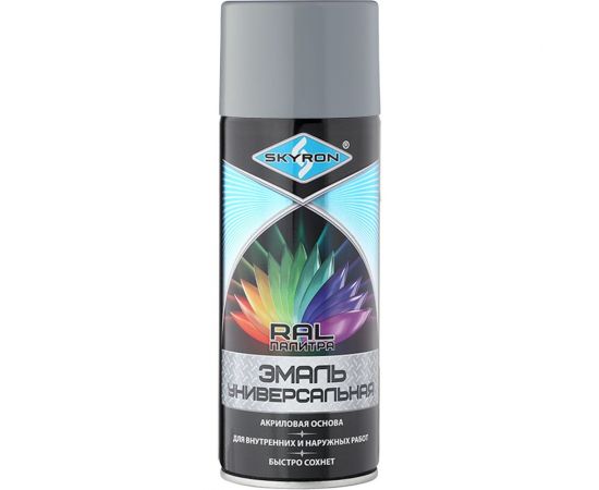 Универсальная акриловая эмаль SKYRON серая RAL7040 SR-17040 