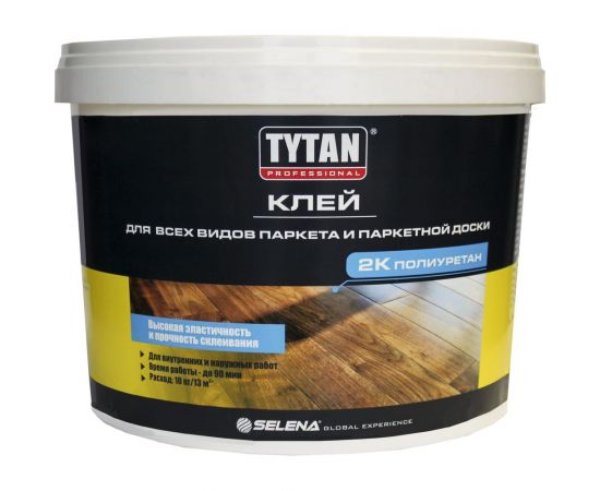 Клей для всех видов паркета и паркетной доски TYTAN PROFESSIONAL 2-компонентный 10 кг 59901 