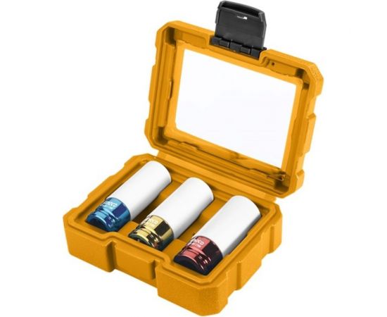 Набор ударных торцевых головок INDUSTRIAL (3 шт; 17-21 мм; 1/2"") INGCO HNMLNS031 