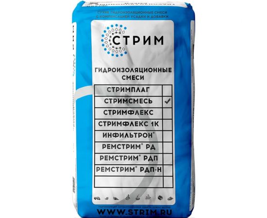 Обмазочная гидроизоляция СТРИМ Стримсмесь, 23 кг СТС00000000 