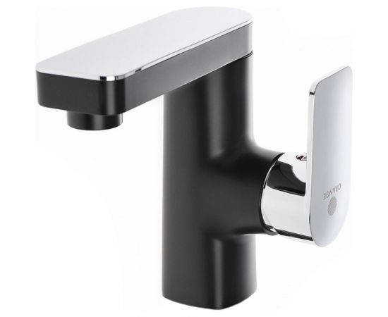 Полимерный смеситель для раковины, черно-хромированный OneLife by P08-021b 