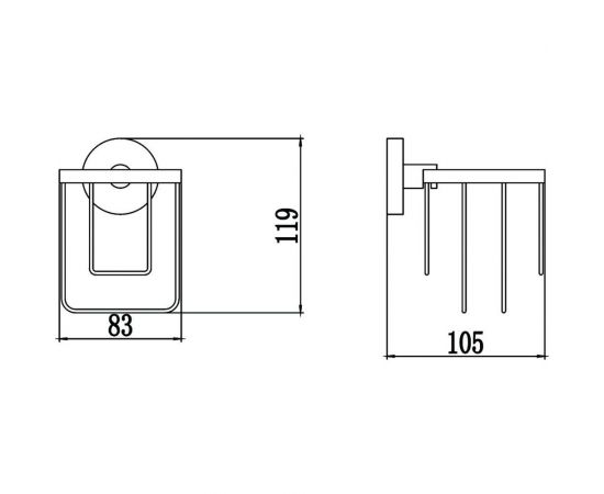 Держатель для освежителя воздуха Savol хром S-008733 23268 – изображение 2