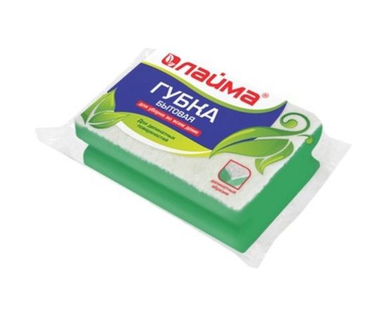 Бытовая губка для уборки ЛАЙМА 601556 – изображение 2