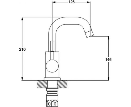 Смеситель для раковины умывальника G-lauf с поворот изливом, хром ZAP1-A090 – изображение 2
