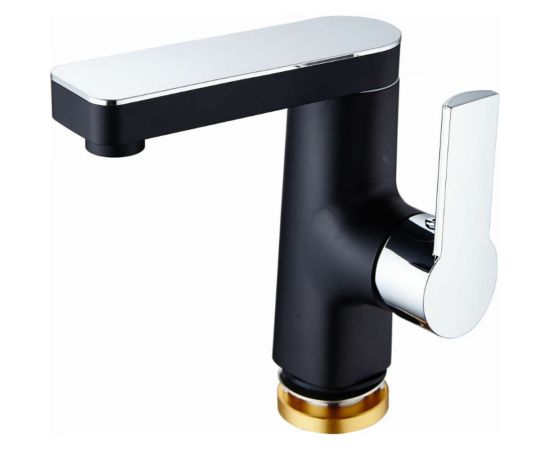 Полимерный смеситель для раковины, черно-хромированный OneLife by P08-021b – изображение 2