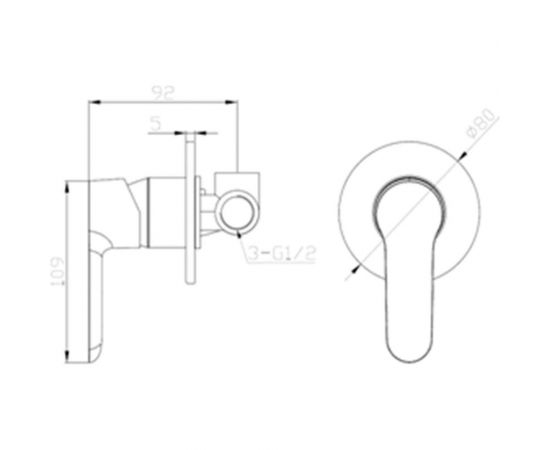 Смеситель для душа Agger Gorgeous хром A0240000 – изображение 2