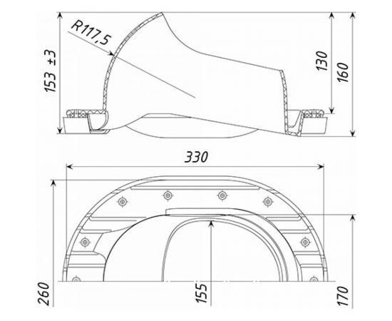 Проходной элемент Татполимер ТP-87/C (коричневый) 32173 – изображение 2