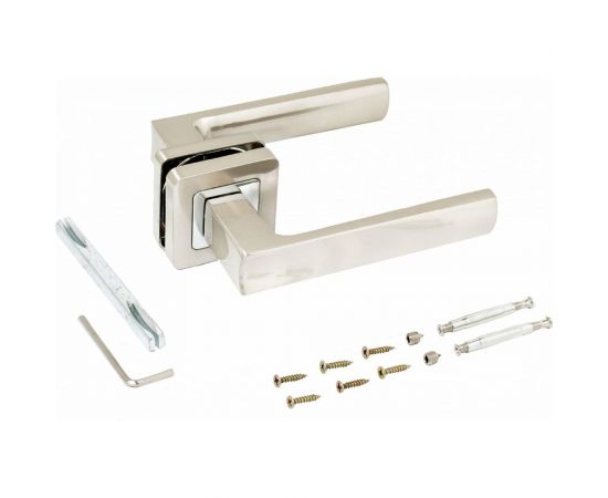 Комплект ручек Аллюр КОЛОМБО SN 2380 матовый никель 11445 – изображение 2