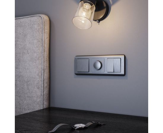 Двухклавишный выключатель Werkel (графит рифленый) W1120004 a050756 – изображение 2