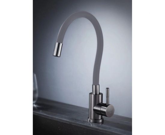 Смеситель для кухни SHIMIZU с гибким изливом Grey-S smz 1006568 – изображение 3