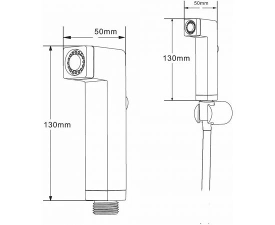 Гигиенический душевой набор Orange шланг, гигиенический душ, держатель HS021cr – изображение 3