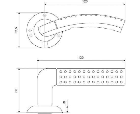 Комплект ручек Аллюр ФОСТЕР SB/PB 1676 (матовое золото; золото) 11126 – изображение 3