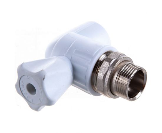 Шаровый кран VALFEX PP-R белый, 25х3/4 дюйма НР, угловой для радиатора 10148025 007-7678 – изображение 4