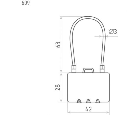 Навесной кодовый замок НОРА-М 609 синий 17265 – изображение 4