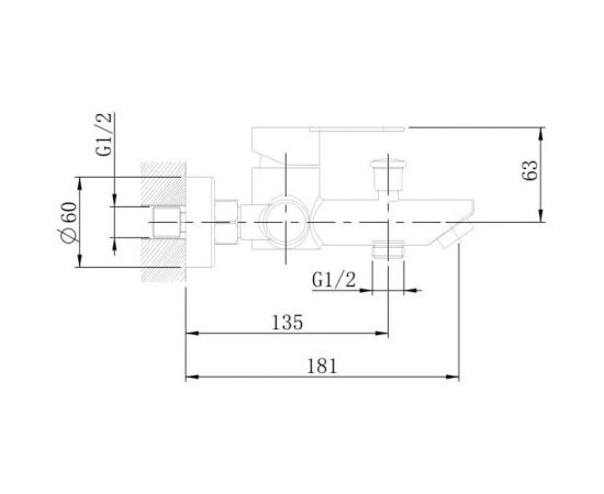 Cмеситель для ванны Orange Steel никель M99-100ni – изображение 5