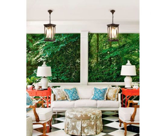 Садово-парковый светильник FERON серии «Лион», PL652 60W, E27, IP44, коричневый, 4-х гранник 11650 – изображение 5