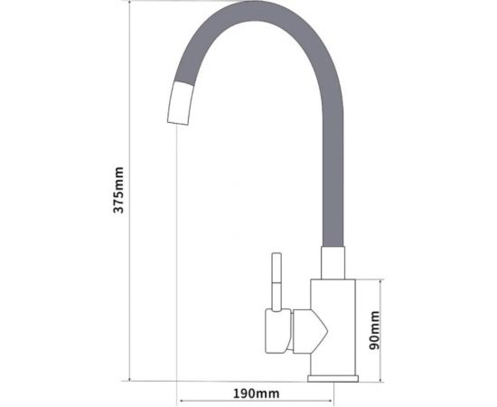 Смеситель для кухни SHIMIZU с гибким изливом Grey-S smz 1006568 – изображение 5