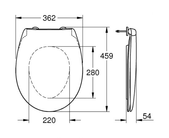 Сиденье для унитаза Grohe Bau Ceramic 39492000 – изображение 5