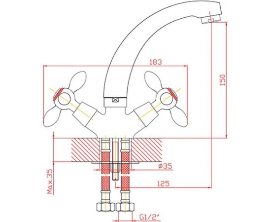 Смеситель для кухни Agger Retro хром A1901100 – изображение 6