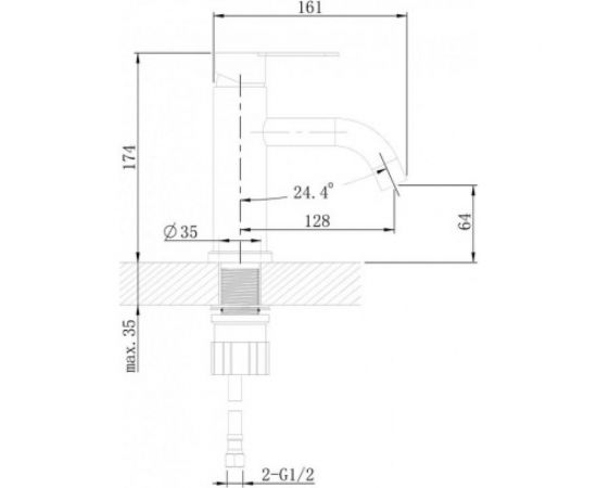 Смеситель для раковины Orange Steel никель M99-021ni – изображение 6