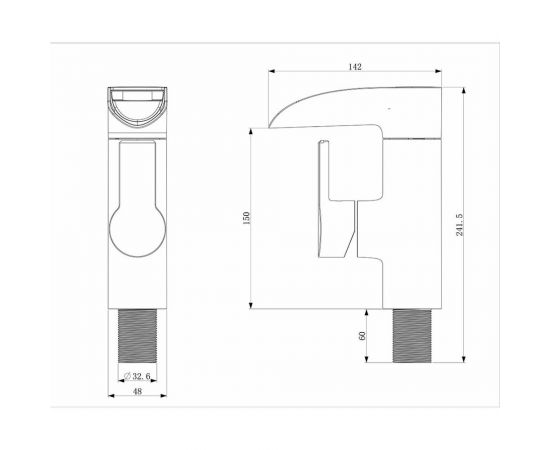 Полимерный смеситель для раковины OneLife черный P08-921b – изображение 9