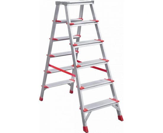 Двухсторонняя стремянка Новая Высота NV500 6 ступеней 5120206 