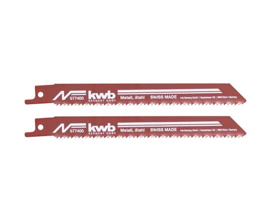 Полотно для сабельной пилы по металлу kwb BiM S918HF 2 шт, 153/130 мм 577400 
