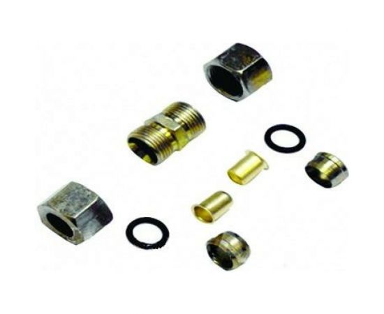 Фитинг металлический разборный для трубки ПВХ (10 шт; 2-4 мм) ДАЛИ-авто DA-01144 