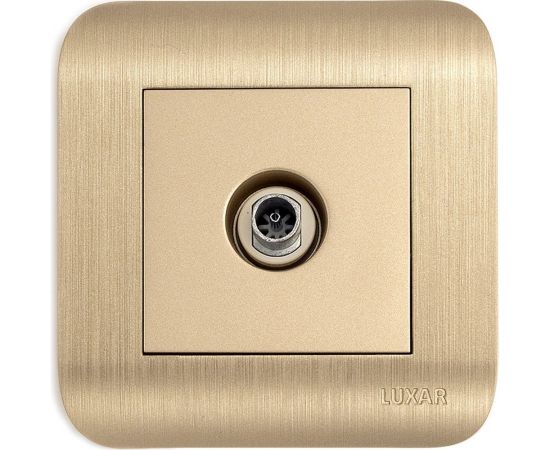 Розетка LUXAR Deco с/у TВ оконечная шампань с рифленой рамкой 4606400620365 