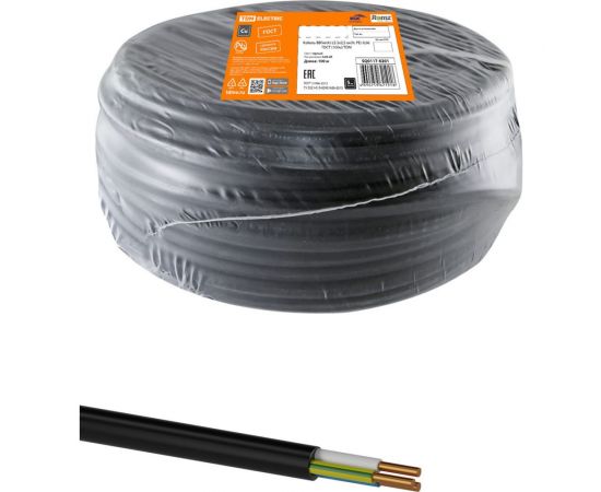 Кабель TDM ВВГнгА-LS 3х2,5 окN, PE-0,66 ГОСТ 100м SQ0117-0201 