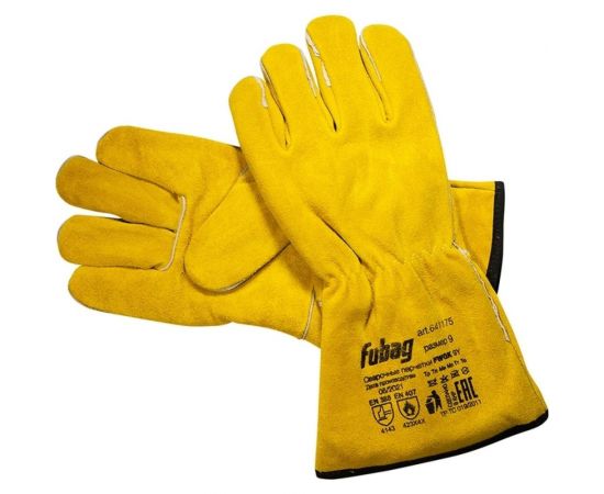 Сварочные краги на подкладке с кевларовой нитью FUBAG FWGK 9Y желтые 641175 