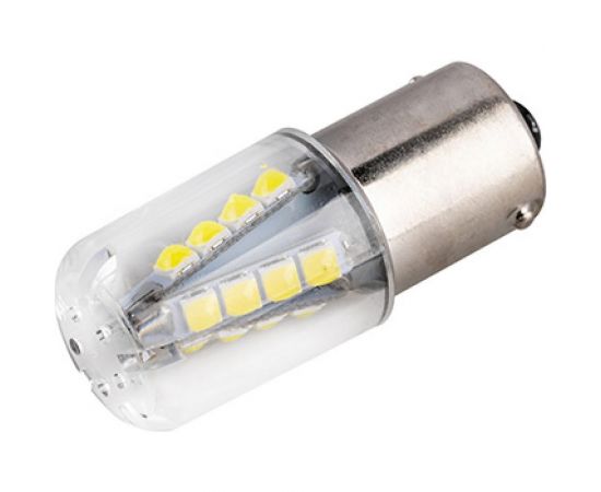Автолампа SKYWAY диод, S25 (P21W), 12-24 В, 16 SMD диодов, BA15s, 1-конт., белая S08202085 