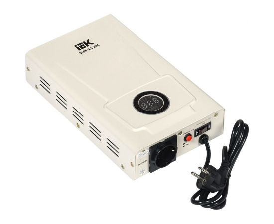 Однофазный стабилизатор напряжения IEK, настенный 0,5кВА SLIM IVS22-1-D05-09 