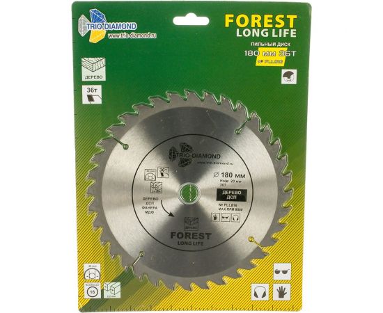 Диск пильный по дереву (180х20 мм; 36Т) TRIO-DIAMOND FLL816 