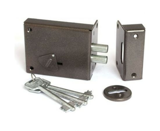 Накладной замок СТРОММАШИНА Могилев ЗН4СМ-1-01 коричневый левый 17492 