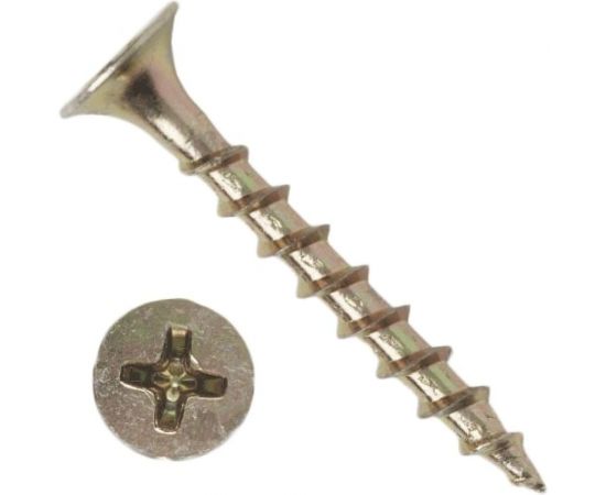 Саморез по дереву для ГКЛ Метизный двор 3,9x64, желтый, цинк, Ph2, 250 шт. 4690441028280 