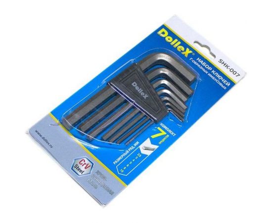 Набор Г-образных ключей DolleX 7 шт. 2,5-10 мм SHK-007 – изображение 2