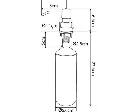 Встраиваемый диспенсер для жидкого мыла SHIMIZU LL-SY006-500 – изображение 2