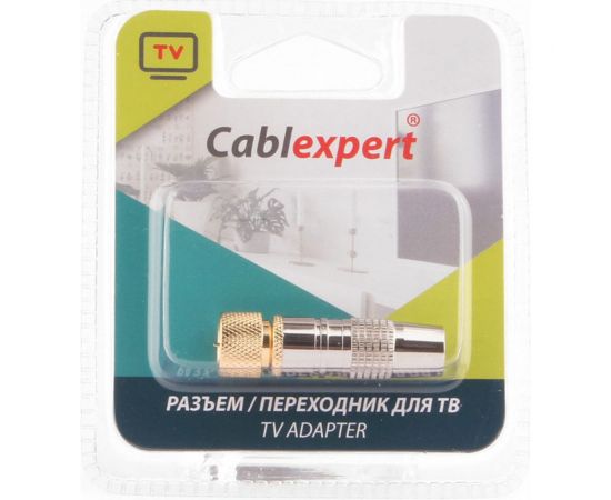 Разъем Cablexpert F папа, позолоченный, латунь OD8.5, блистер SPL6-04 – изображение 2